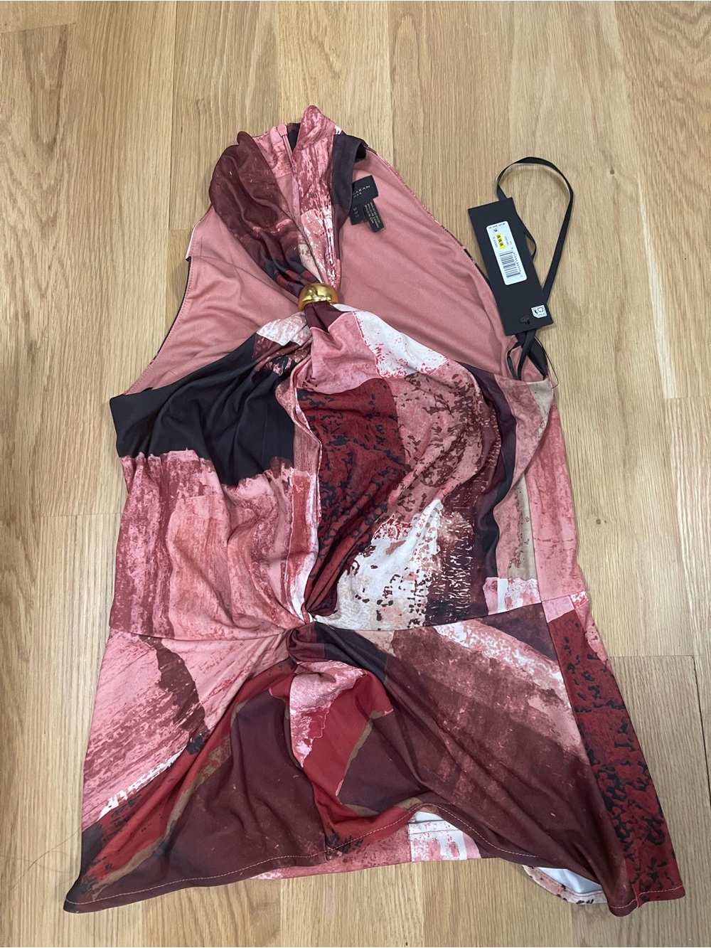Donna Karan Rose-Multi Twist Halter Camisole - Picture 4 of 5